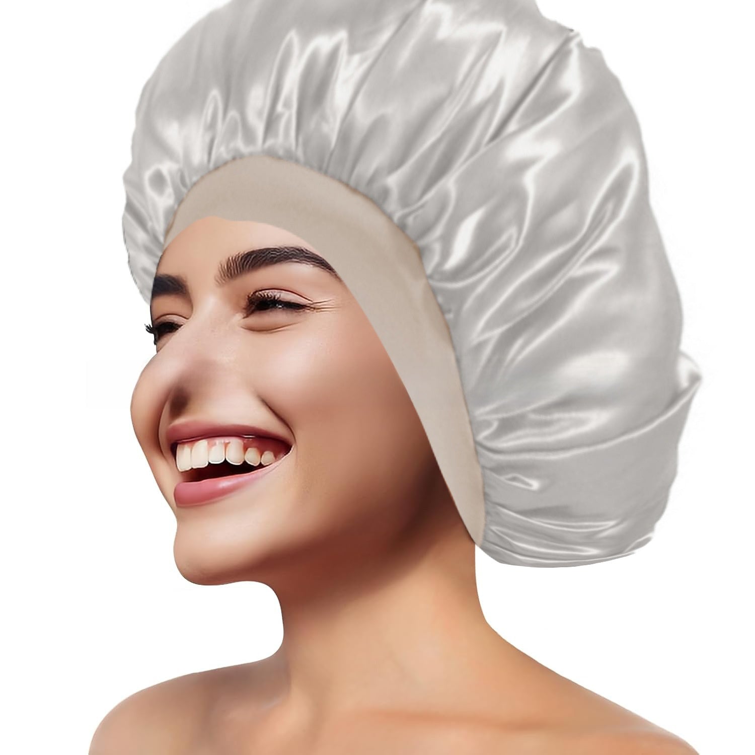 Wide Brim Stretchy Hair Care Cap, High Stretch: Superior elasticity for comfortable fit and easy wear. 
Wide Brim: Provides sun protection and full head coverage. Breathable Fabric: Ensures comfort during extended use.