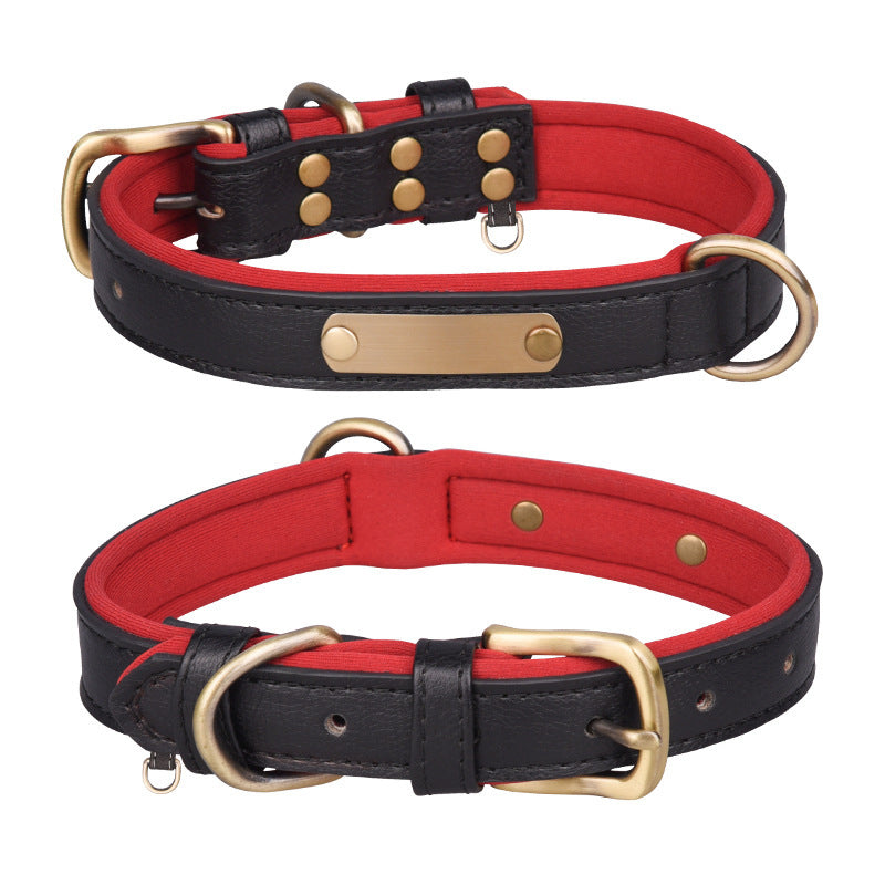 Anti-loss Dog Collar Leather Collar