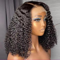 Short African Small Curly Wig, Transparent Front, HD Human Hair