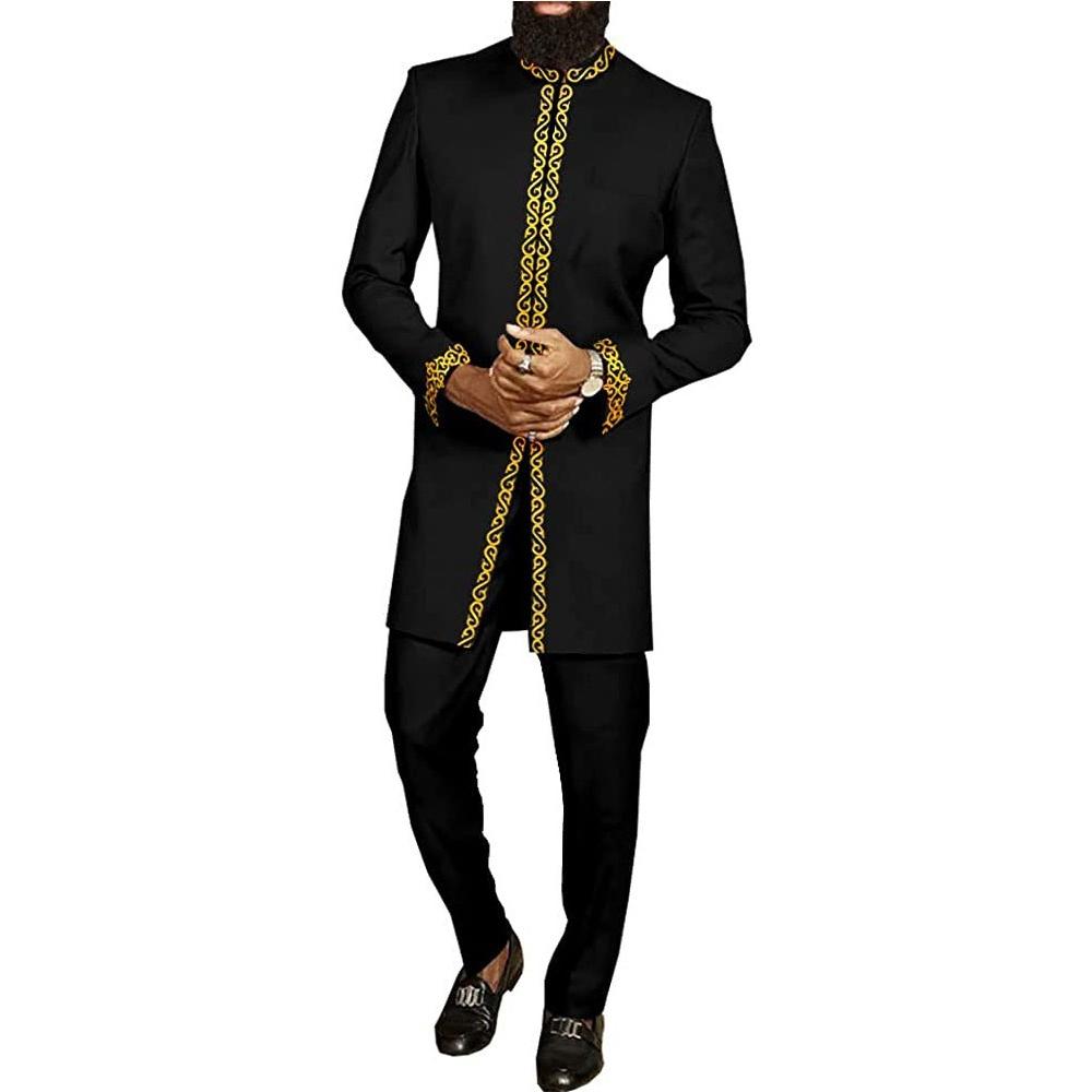 African Ethnic Style Men's Casual Two-Piece Suit