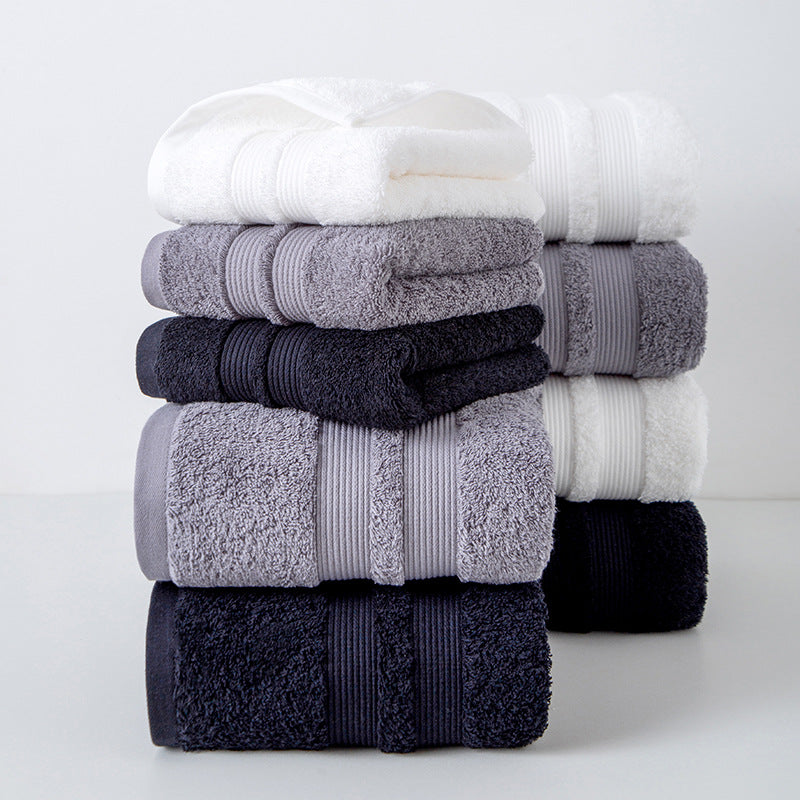 Soft Absorbent Cotton Bath and Towel Set