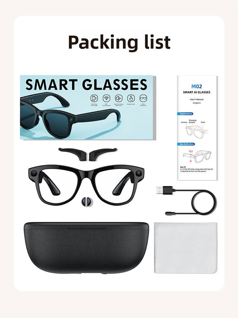 AI Smart Glasses with Translation Camera, fun or personal security, Rechargable 10X, High Resolution Camera.