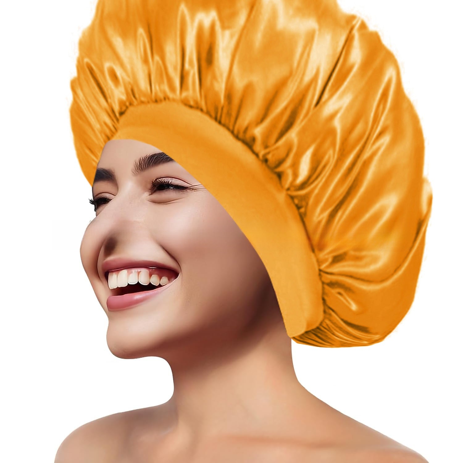 Wide Brim Stretchy Hair Care Cap, High Stretch: Superior elasticity for comfortable fit and easy wear. 
Wide Brim: Provides sun protection and full head coverage. Breathable Fabric: Ensures comfort during extended use.