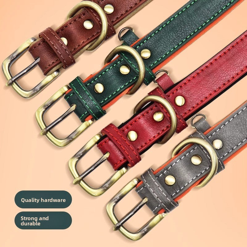 Anti-loss Dog Collar Leather Collar