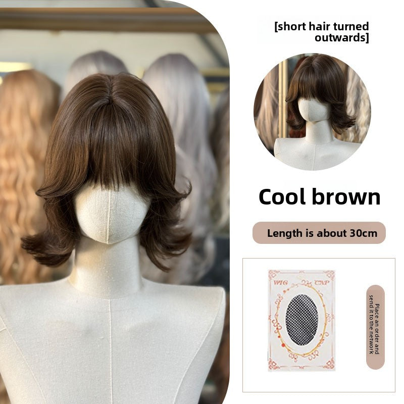 Full Wig Long Straight Curly Hair Big Waves, over 10 colors to choose from, Can be permed and dyed.