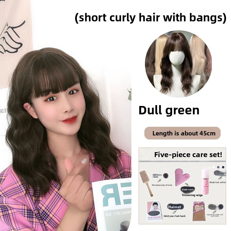 Full Wig Long Straight Curly Hair Big Waves, over 10 colors to choose from, Can be permed and dyed.
