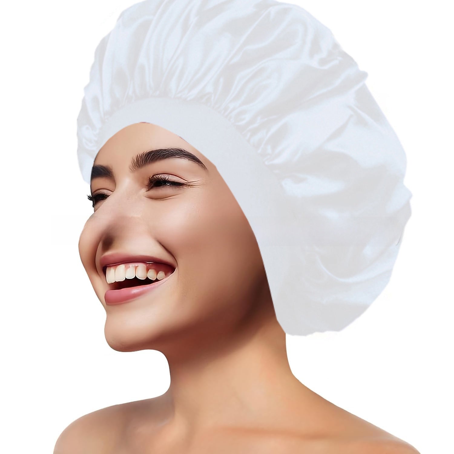 Wide Brim Stretchy Hair Care Cap, High Stretch: Superior elasticity for comfortable fit and easy wear. 
Wide Brim: Provides sun protection and full head coverage. Breathable Fabric: Ensures comfort during extended use.