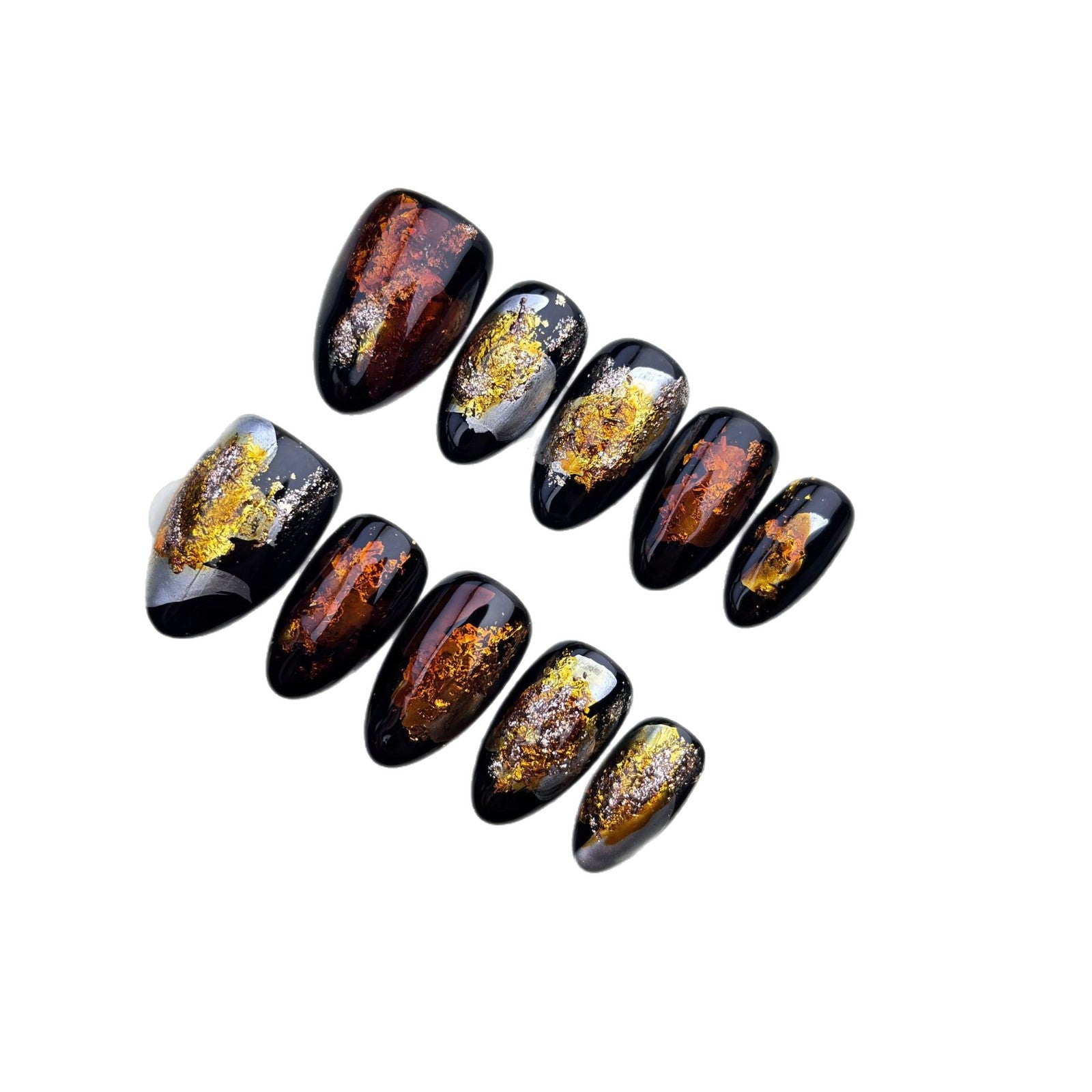 Handmade Black Beauty Nail Art