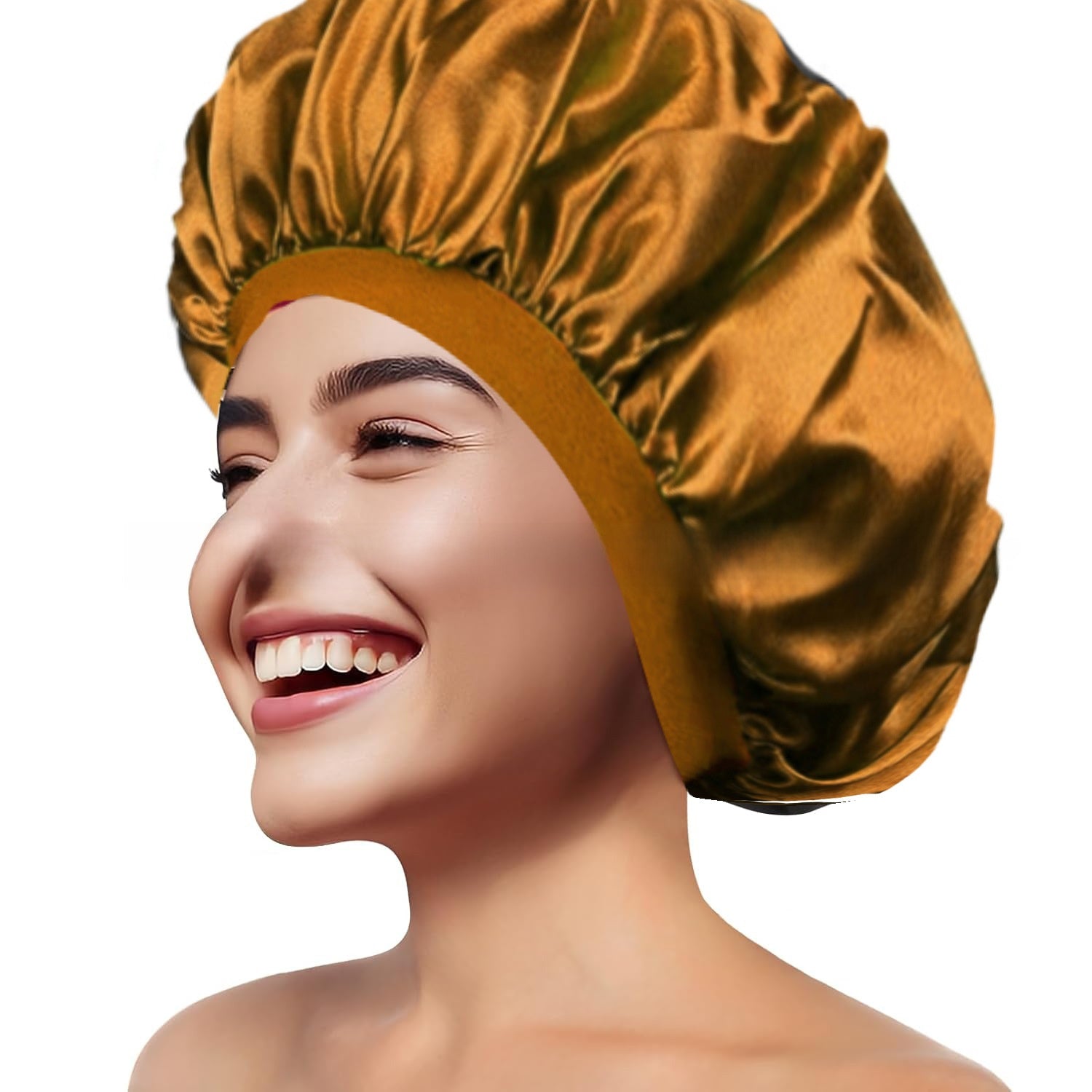 Wide Brim Stretchy Hair Care Cap, High Stretch: Superior elasticity for comfortable fit and easy wear. 
Wide Brim: Provides sun protection and full head coverage. Breathable Fabric: Ensures comfort during extended use.