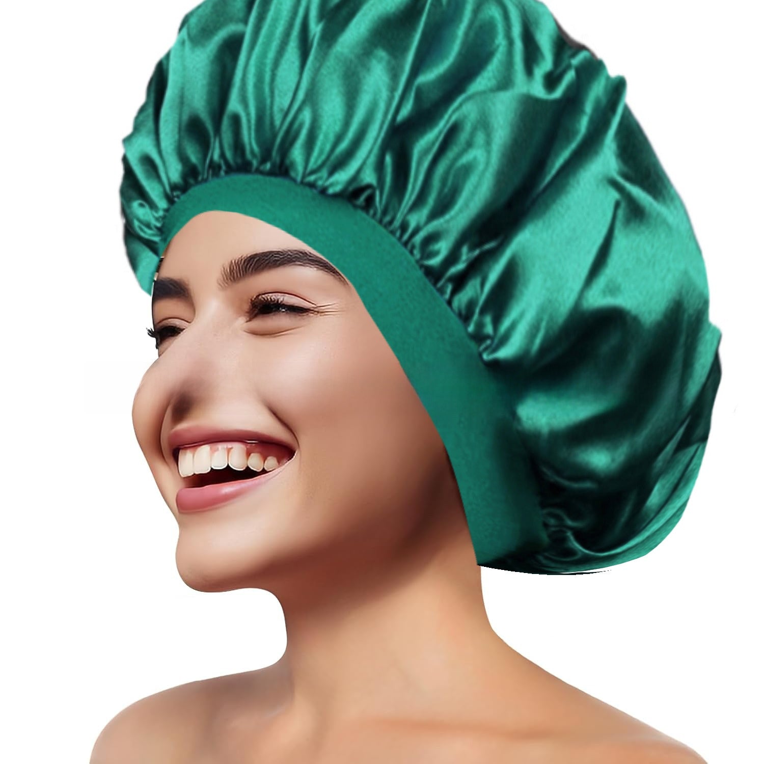 Wide Brim Stretchy Hair Care Cap, High Stretch: Superior elasticity for comfortable fit and easy wear. 
Wide Brim: Provides sun protection and full head coverage. Breathable Fabric: Ensures comfort during extended use.
