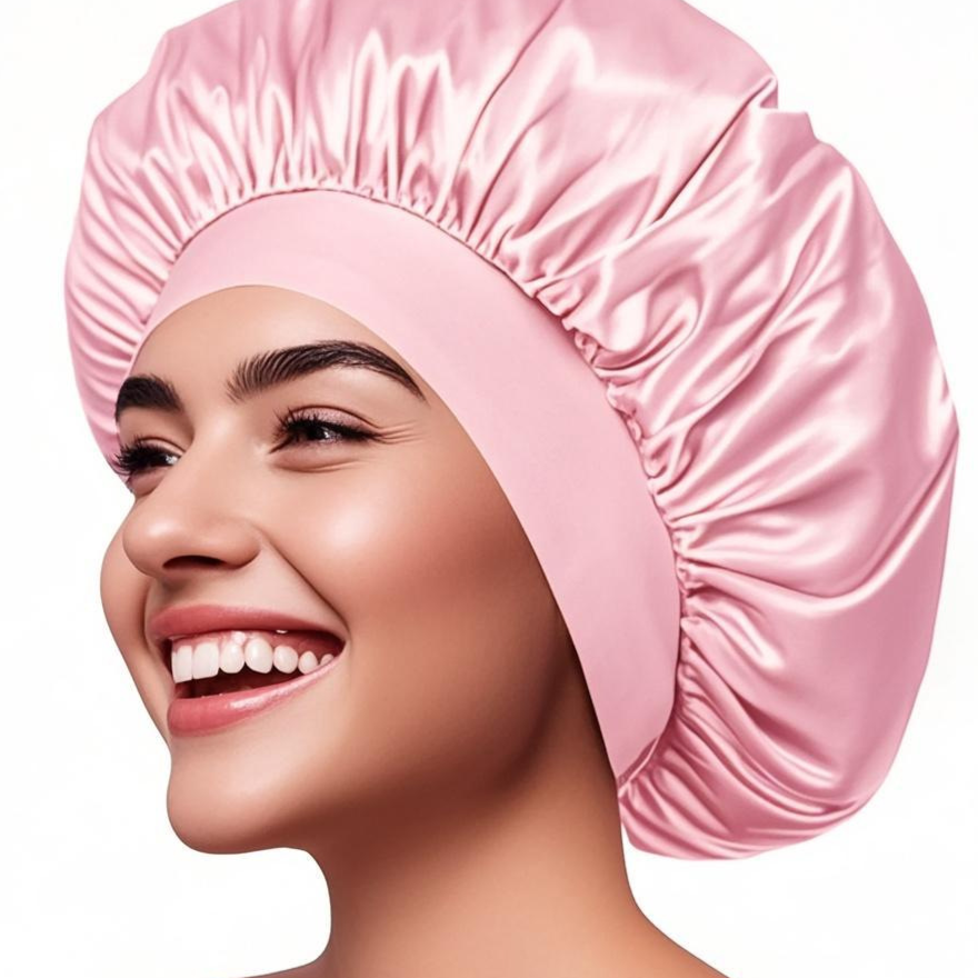 Wide Brim Stretchy Hair Care Cap, High Stretch: Superior elasticity for comfortable fit and easy wear. 
Wide Brim: Provides sun protection and full head coverage. Breathable Fabric: Ensures comfort during extended use.