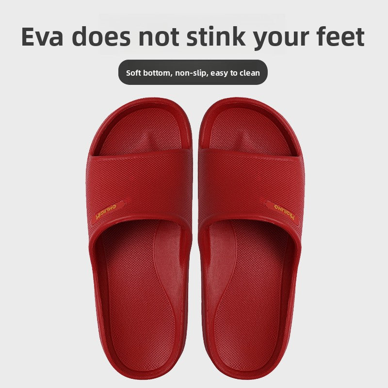 Men's plus-size slippers, Anti-slip: Enhanced safety with textured EVA sole for secure footing on wet surfaces. 
Breathable: Designed for comfort with air-permeable material to keep feet cool and dry.