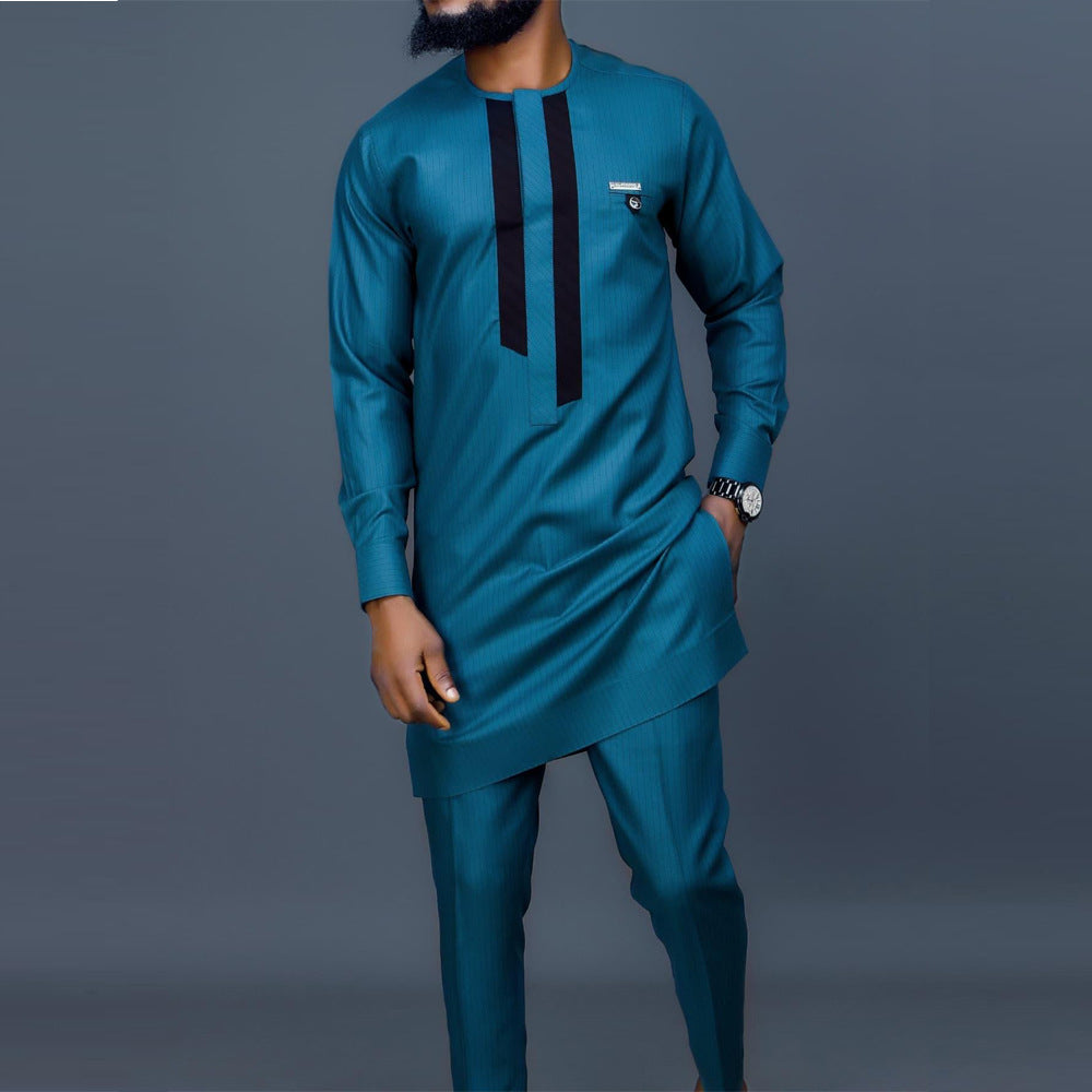 African Ethnic Style Men's Casual Two-Piece Suit