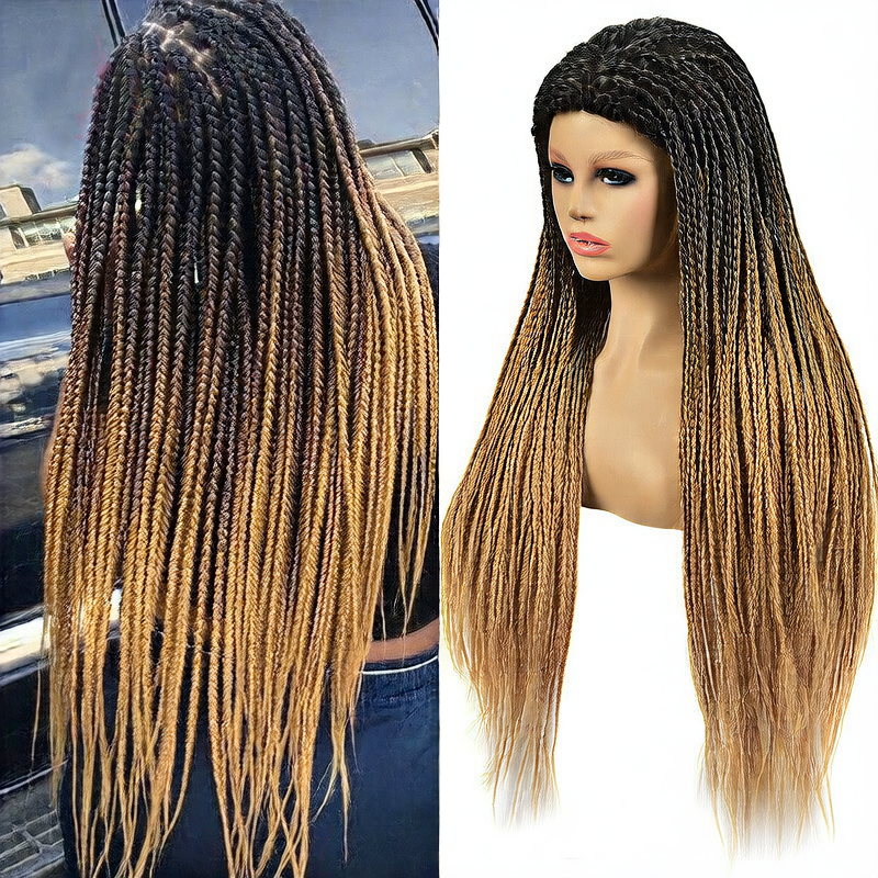 Three-Braid wig, Material: High-temperature synthetic fiber. Length: 26 inches, available in 8 colors, weight: Approximately 430g.
Style: Long curly hair, can be straightened or styled.