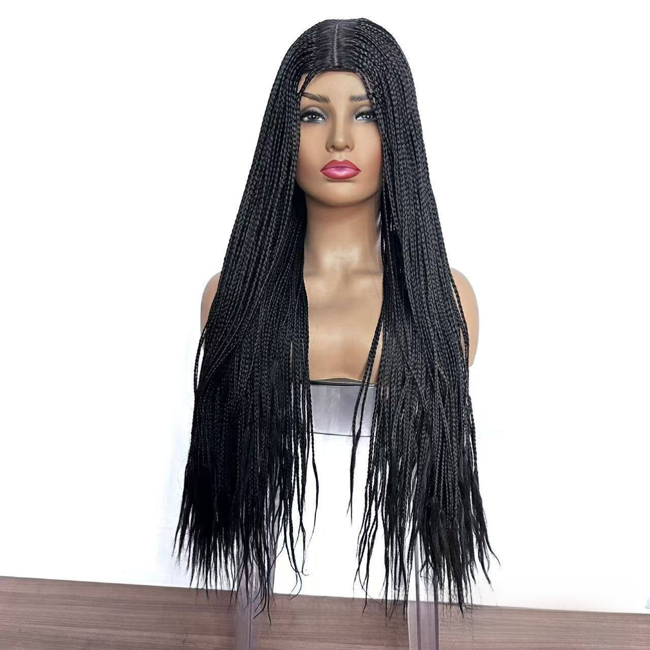 Three-Braid wig, Material: High-temperature synthetic fiber. Length: 26 inches, available in 8 colors, weight: Approximately 430g.
Style: Long curly hair, can be straightened or styled.