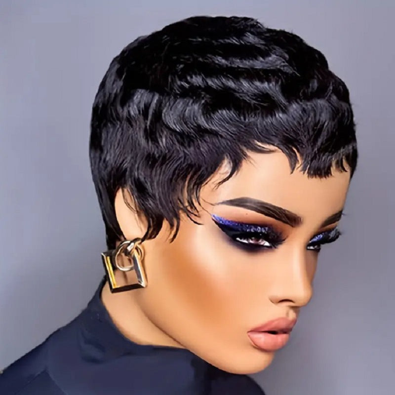 African Wig Female Short Hair Black