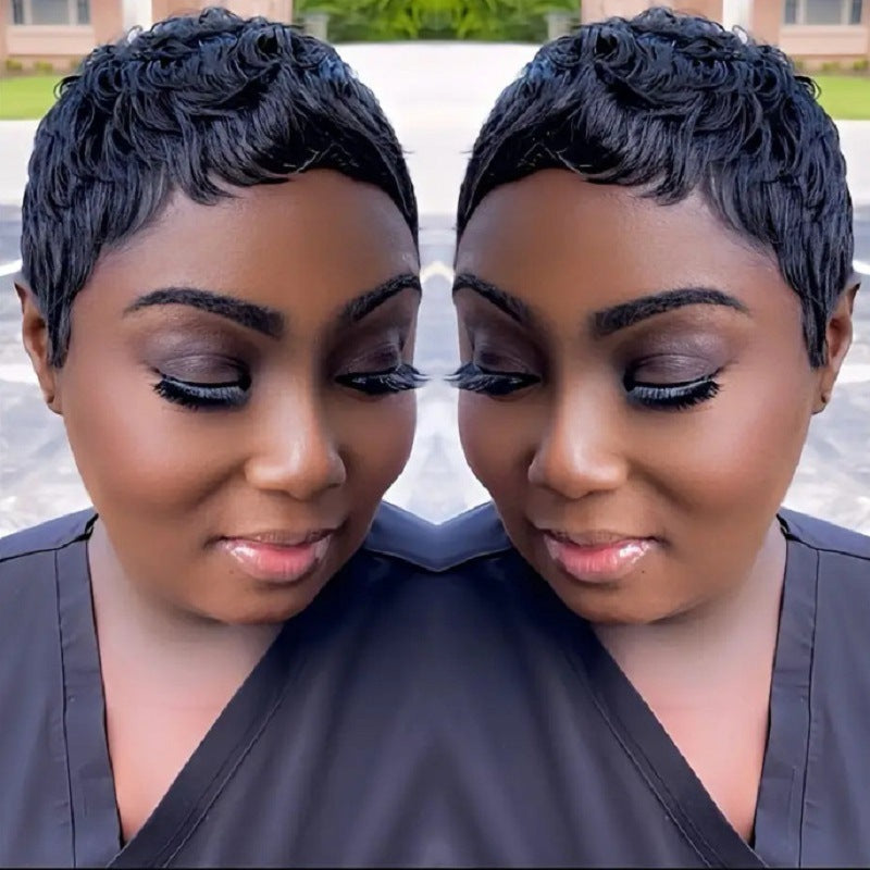 African Wig Female Short Hair Black