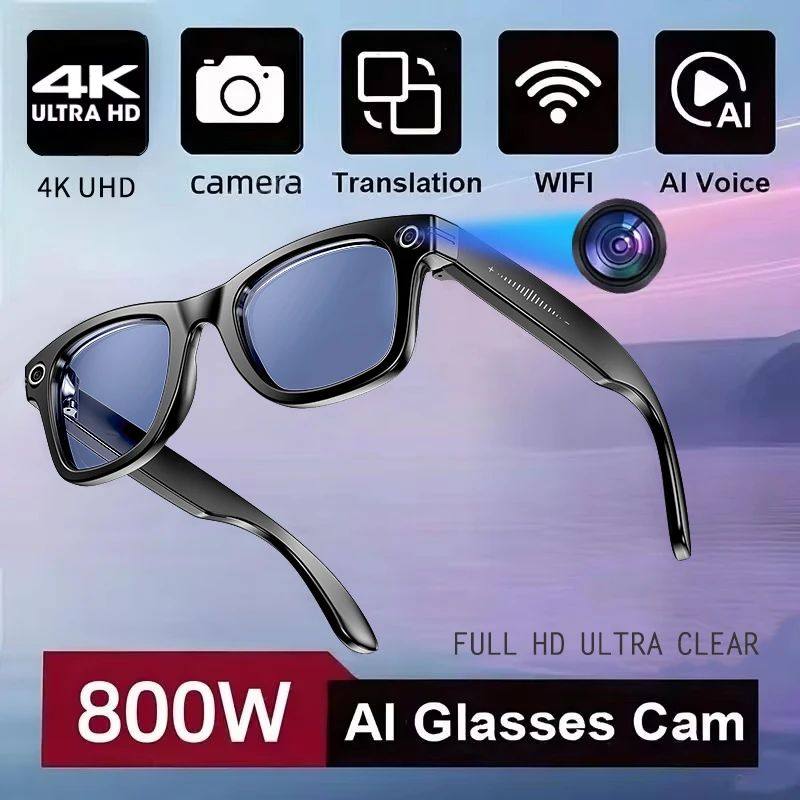 AI Smart Glasses with Camera and Color-Changing Lenses. Google Glass, accurate speech, translation, HI-Fi Audio.