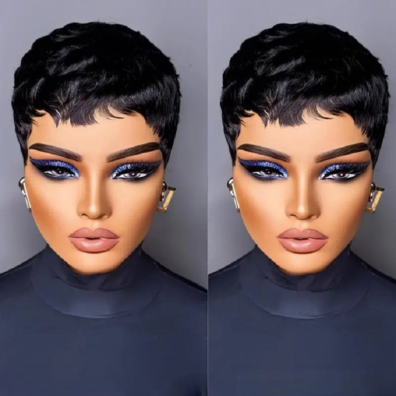 African Wig Female Short Hair Black