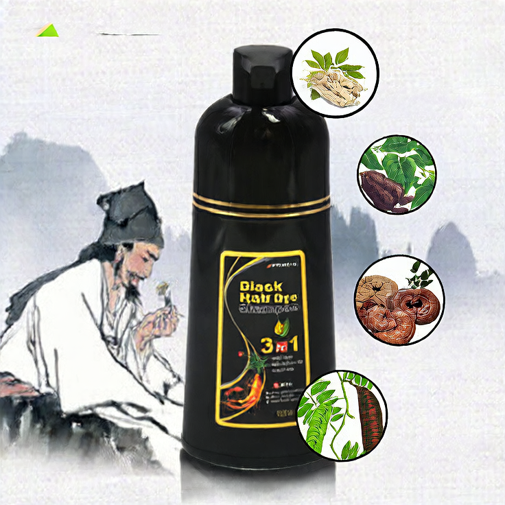 Plant Bubble Hair Dye Shampoo for Instant Color