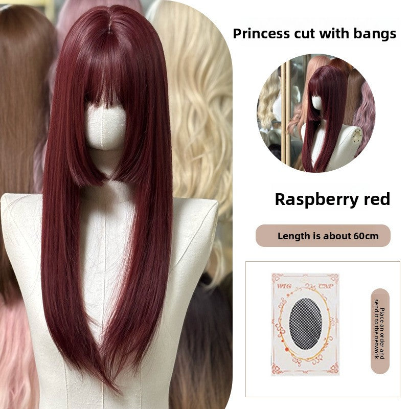 Full Wig Long Straight Curly Hair Big Waves, over 10 colors to choose from, Can be permed and dyed.
