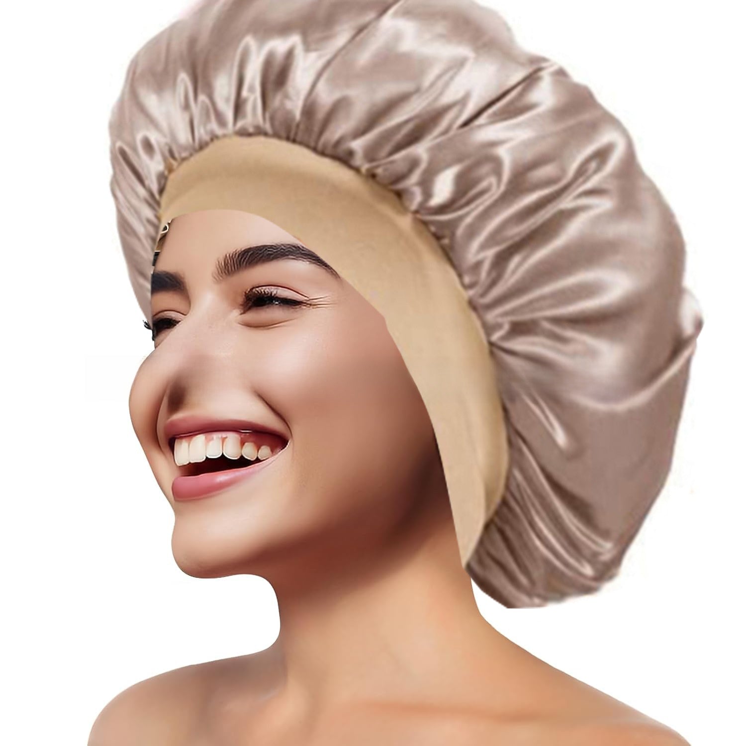 Wide Brim Stretchy Hair Care Cap, High Stretch: Superior elasticity for comfortable fit and easy wear. 
Wide Brim: Provides sun protection and full head coverage. Breathable Fabric: Ensures comfort during extended use.