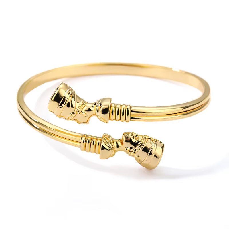 Gold Plated Egyptian Pharaoh Bracelet