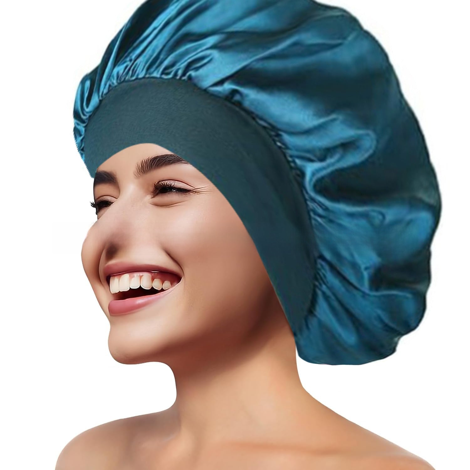 Wide Brim Stretchy Hair Care Cap, High Stretch: Superior elasticity for comfortable fit and easy wear. 
Wide Brim: Provides sun protection and full head coverage. Breathable Fabric: Ensures comfort during extended use.