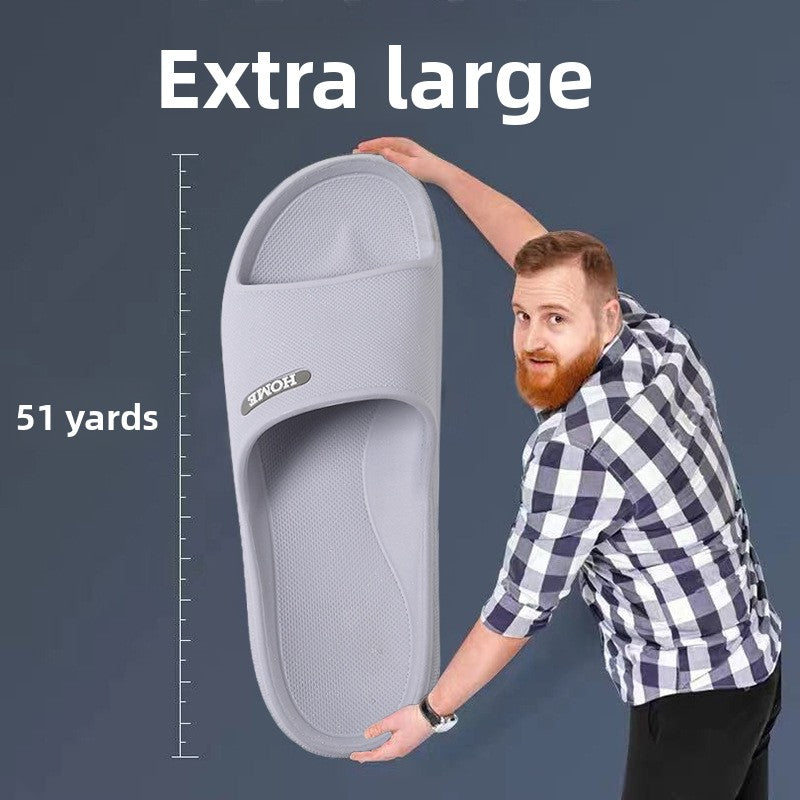 Men's plus-size slippers, Anti-slip: Enhanced safety with textured EVA sole for secure footing on wet surfaces. 
Breathable: Designed for comfort with air-permeable material to keep feet cool and dry.